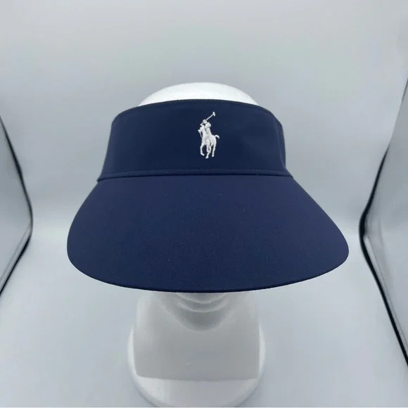 POLO GOLF Ralph Lauren 4-way stretch hat/visor in NAVY/WHITE w/bow closure - Picture 2 of 11
